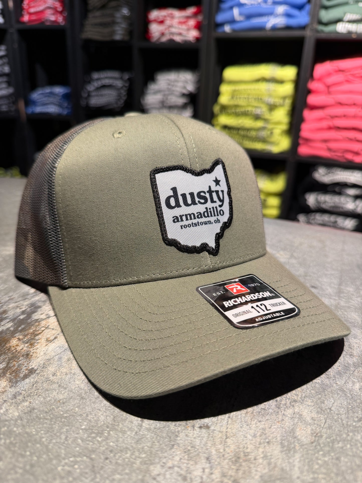 Dusty Armadillo Ohio Trucker Cap