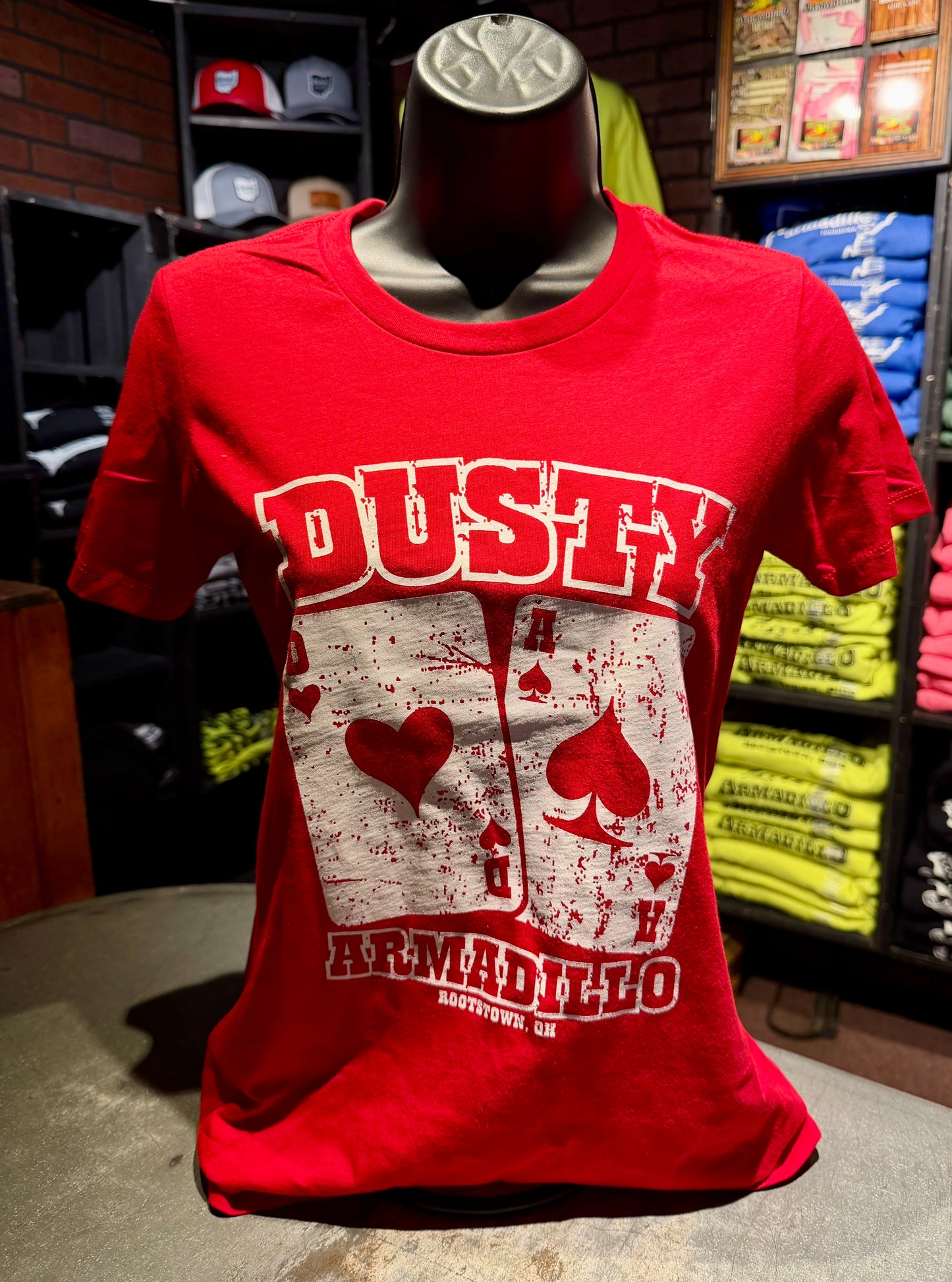 Dusty Armadillo Ladies Card T-Shirt