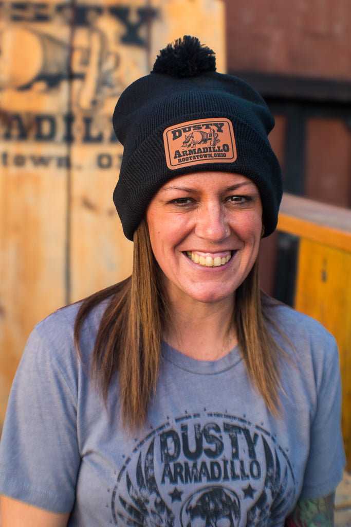 Dusty Armadillo Pom Beanie