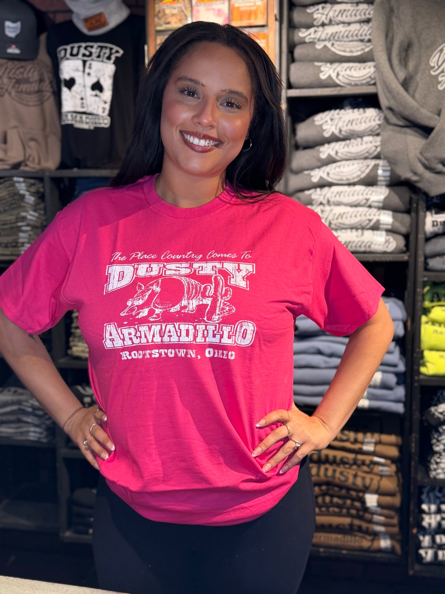 Dusty Armadillo Pink T Shirt