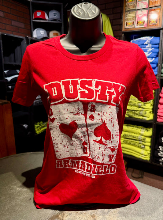 Dusty Armadillo Ladies Card T-Shirt