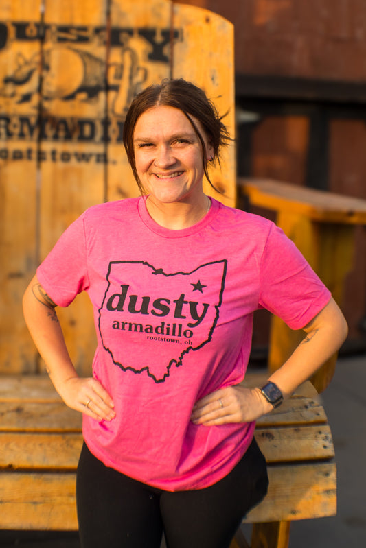 Dusty Armadillo Ohio Outline T-Shirt